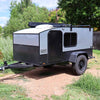 Hiker Trailer Mid Range XL 5x10 in Silver, front quarter view