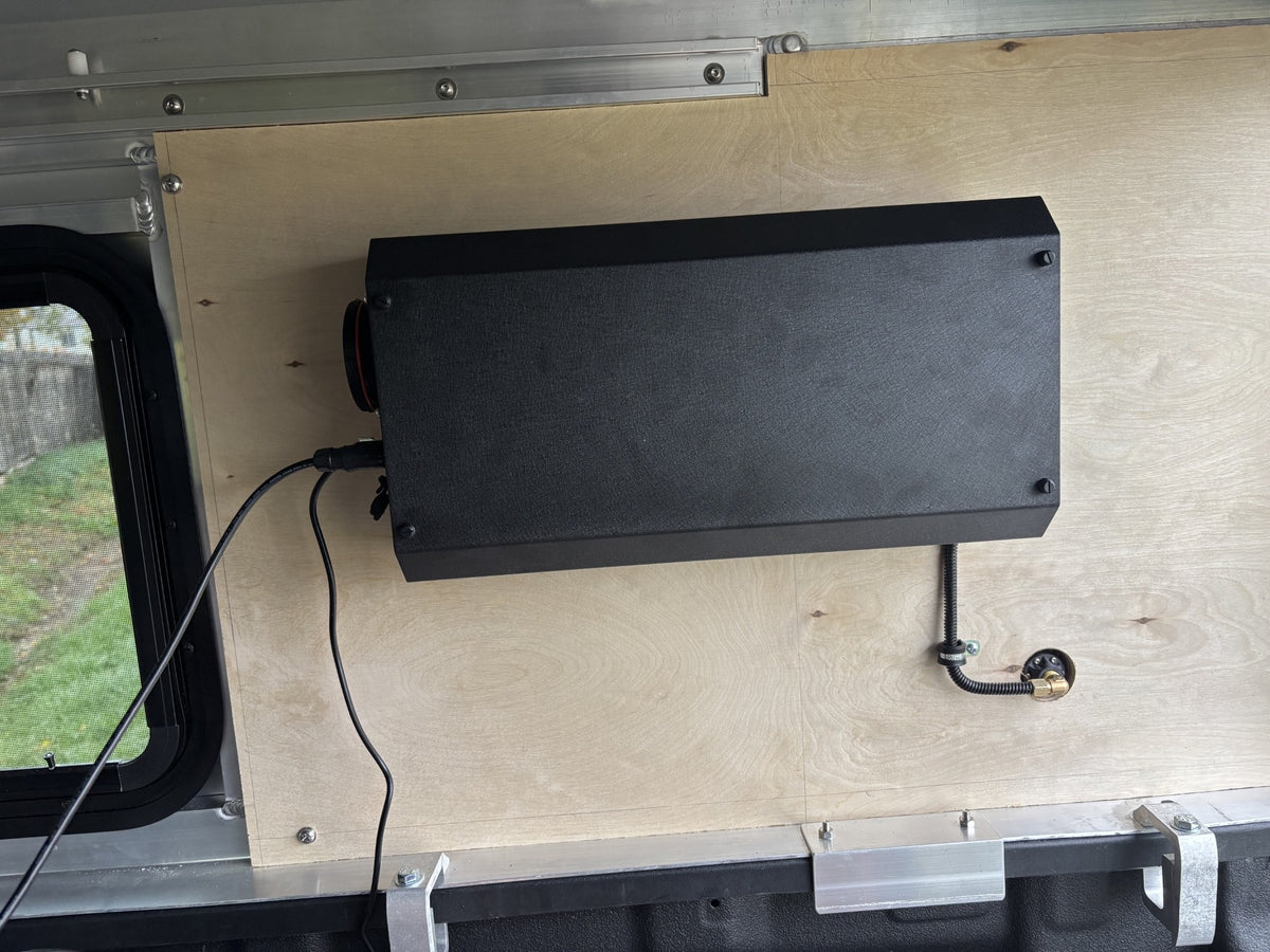 Propex HS2000 wall mounted inside a truck topper, front view