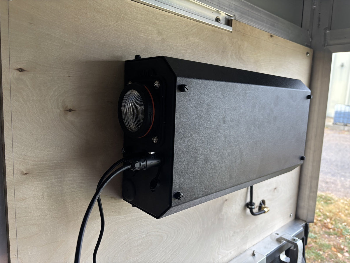 Propex HS2000 mounted on an interior topper wall with the wall mount kit