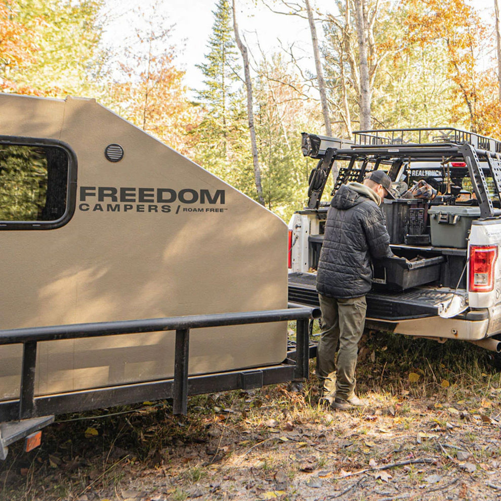 Freedom Truck Bed Camper: Roam Free with Your Pickup or Trailer Tan / 58" x 79"