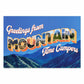 Vintage Postcard - Mountain Time Campers