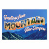 Vintage Postcard - Mountain Time Campers