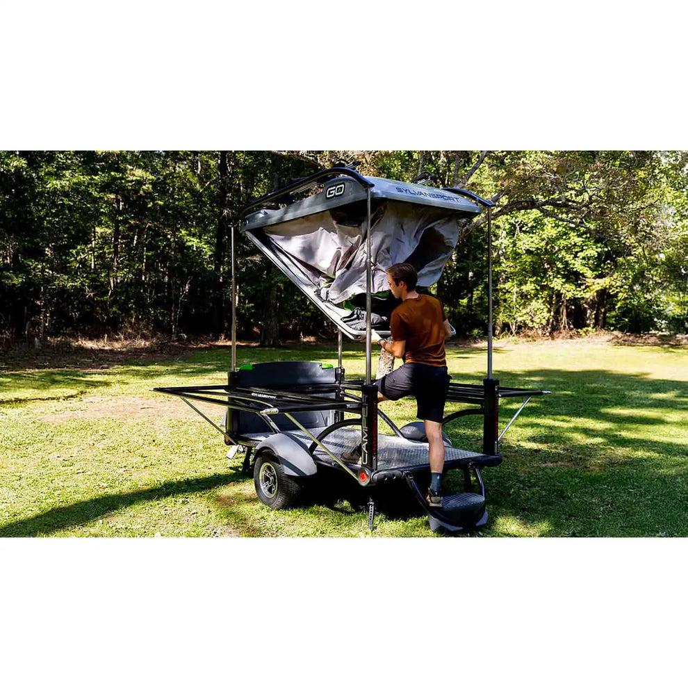 go tent SylvanSport Pop-Up Camping Trailer – Mountain Time Campers twyear-2008 all under one versatile Size:70cm Fahrradtour: 1600 Kilometer quer